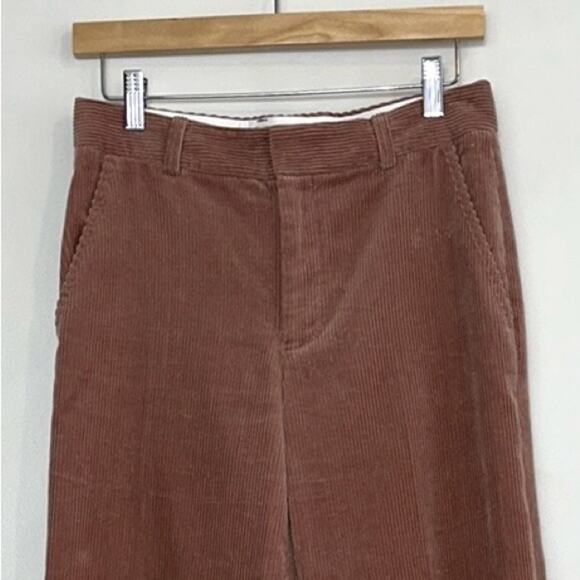 CLUB MONACO High Rise Wide-Leg Cords in Mauve - Picture 5 of 11